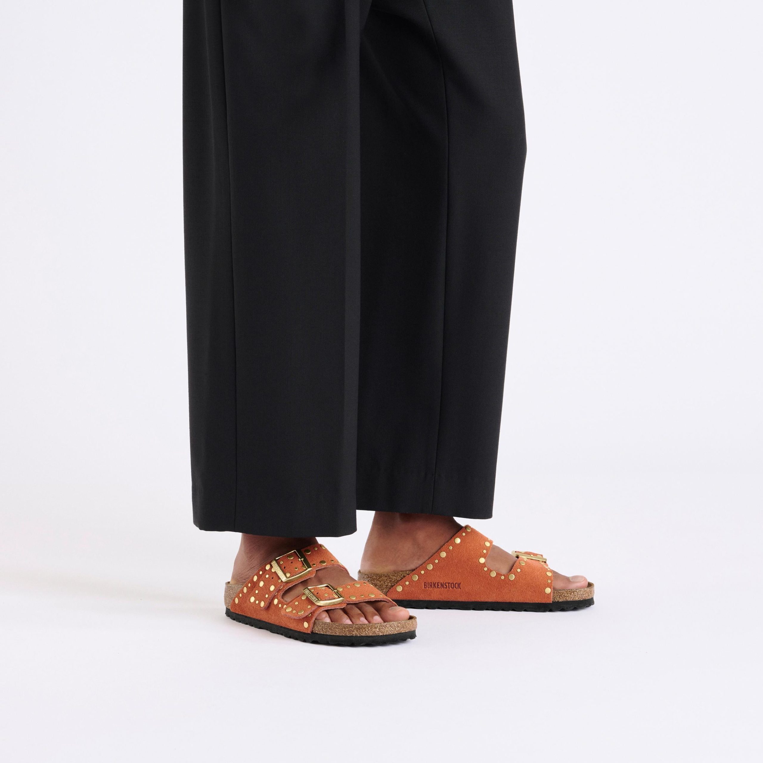 Arizona Rivet Dark Rust Suede Leather - Image 4
